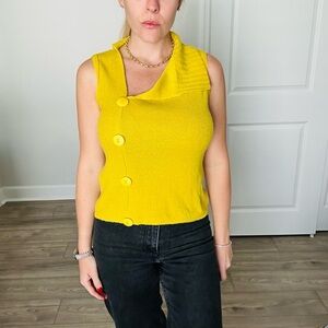 WAU'S Bright Yellow Knit Top